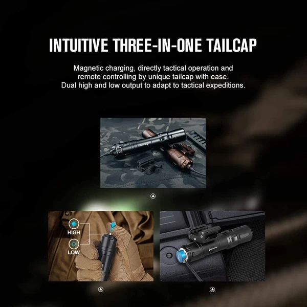 thumbnail image 2 of Olight Odin Picatinny Tactical Flashlight – 2000 Lumens, LED, W/ Tail Switch (Open Box - New) 2 of 6