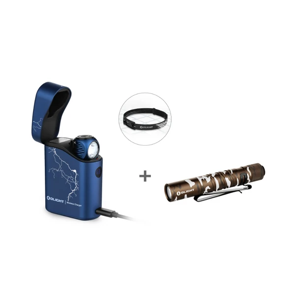 Perun 3 Mini headlamp flashlight red white light dual use bundle