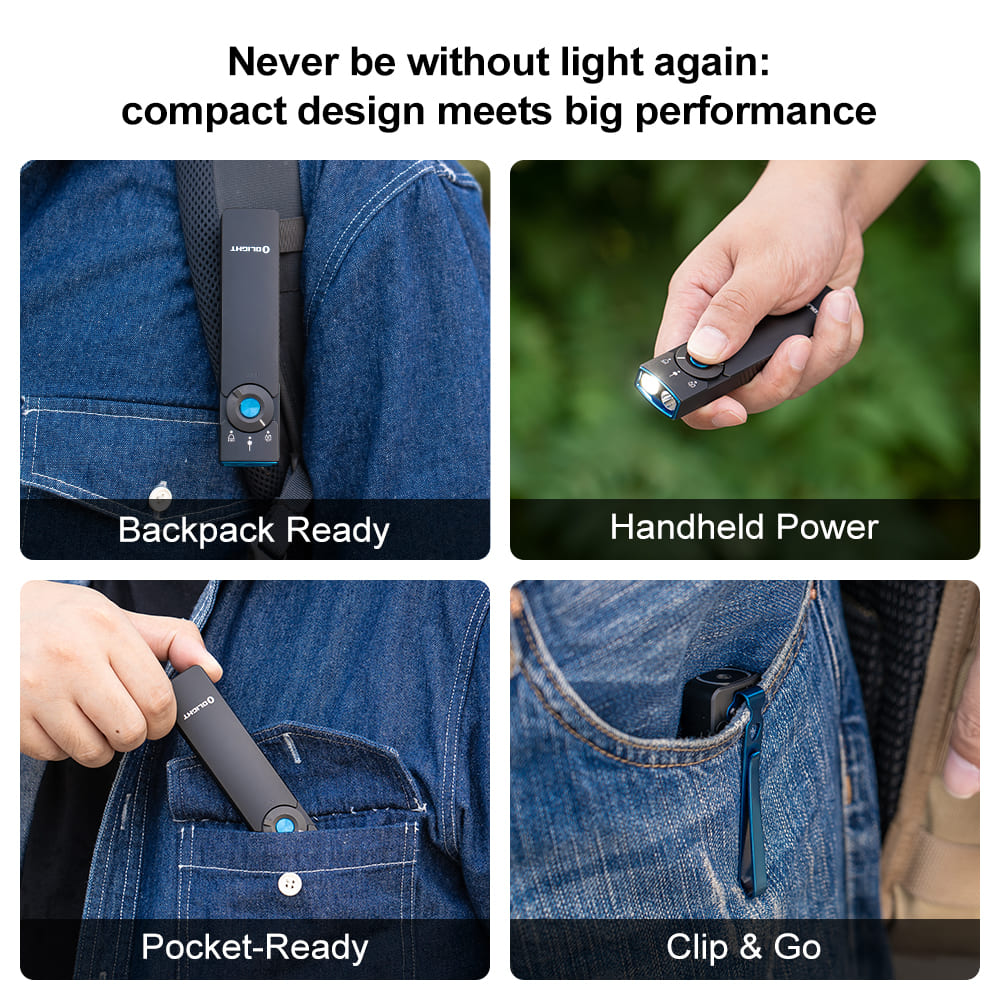Arkfeld Pro Flat EDC Flashlight 1300lm UV Light Green Laser Beam