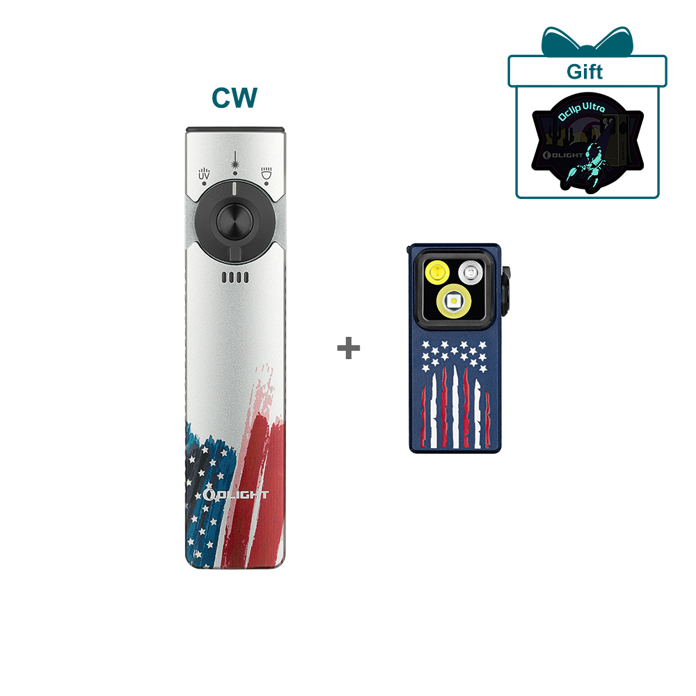 Arkfeld Pro Flat EDC Flashlight with LED Light UV and Laser