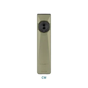 Olight Olive Green Arkfeld Ultra Flat Flashlight Front View with Dial Switch for Outdoor EDC Use