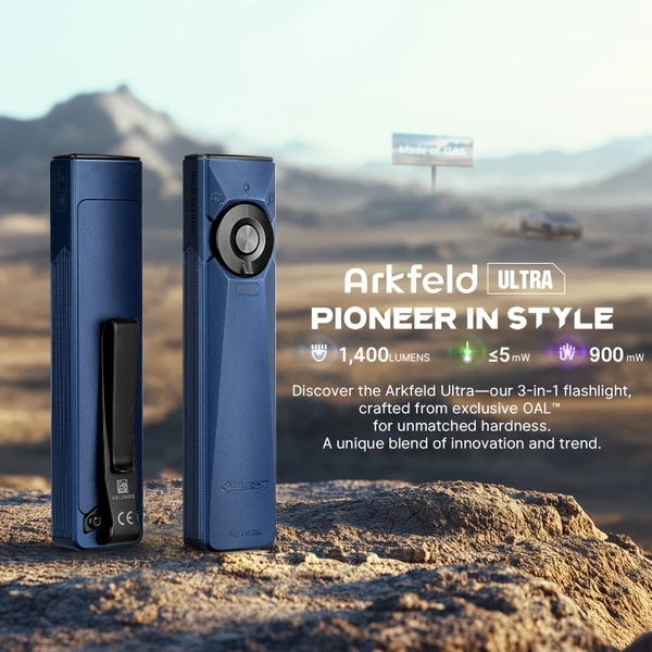 オーライト olight Arkfeld Ultra アークフェルド　懐中電灯 OLIGHT Arkfeld Ultra Cool White 1400 Lumens Flat Flashlight