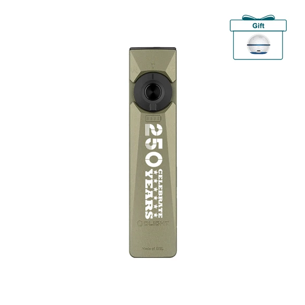 Olight Green Arkfeld Ultra Flat Flashlight with Sphere C Gift for Daily Carry and Outdoor Illumination