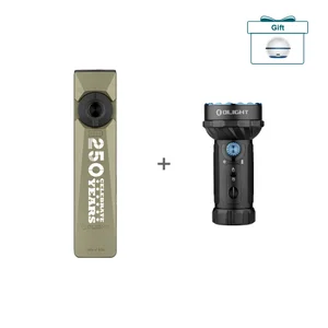 Olight Green Arkfeld Ultra Flat Flashlight and Black Sphere C Work Light Bundle with Free Sphere Light Gift for EDC Use