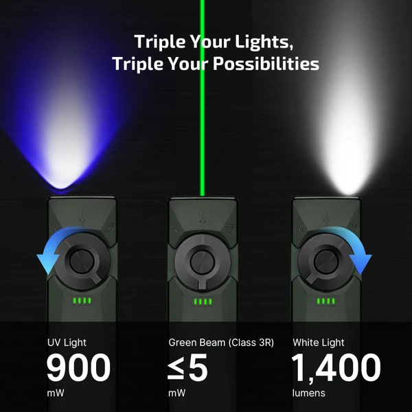 Arkfeld Ultra 3-in-1 EDC Flashlight - Durable O-Aluminum