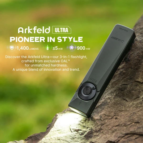 Arkfeld Ultra 3-in-1 EDC Flashlight - Durable O-Aluminum