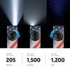 Olight USA Flag ArkPro Flashlight showcasing spotlight floodlight and UV light modes for versatile outdoor and tactical use