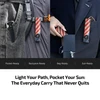 Olight US Flag ArkPro Flat EDC Flashlight Clipped to Pocket Backpack Bag and Suit for Versatile Everyday Carry