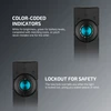 Olight Black ArkPro Control Panel with Color-Coded Indicators and Lockout for Safety Monitoring.