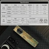 Olight ArkPro flat flashlight specifications table showing pure flood, spotlight, UV, and green beam output runtimes