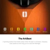 Olight ArkPro Ultra Flashlight ArkBeat Color Changing Battery Indicator Showing Runtime Levels from 2 to 128 Hours