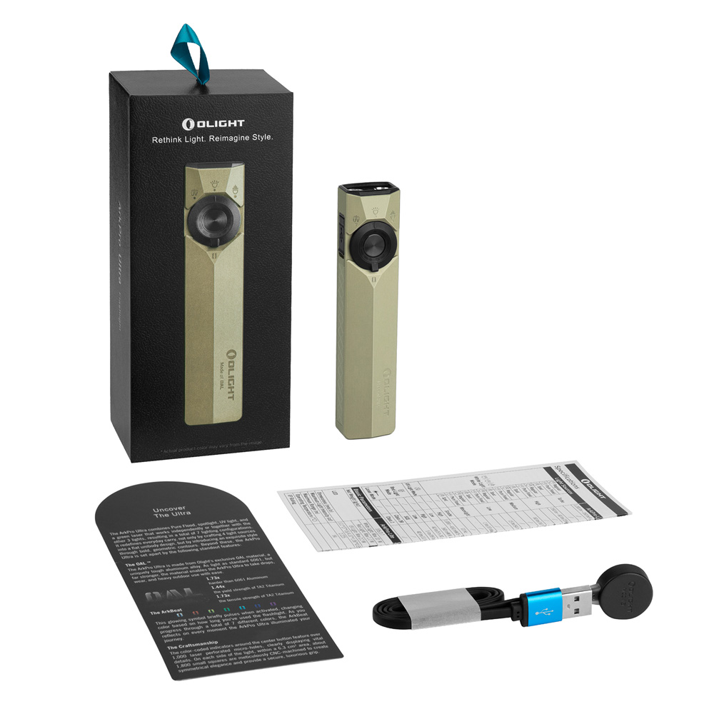 ArkPro Ultra EDC Flashlight 1700 Lumens UV Light 14 Day Runtime