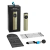 Olight Olive Green ArkPro Ultra Flashlight and Box Packaging with USB Cable and Info for Everyday Carry and Outdoor Lighting