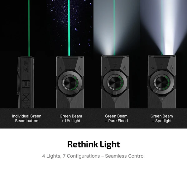 ArkPro Ultra Flat EDC Flashlight 1700 Lumens UV Laser Multi Light