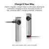 Olight Silver ArkPro EDC Flashlight Showing Dual USB-C and Magnetic MCC Charging Methods for Versatile Everyday Use