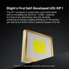 Olight ArkPro Ultra Flashlight Self-Developed EIP 1 LED Chip Closeup with Gold Frame for Pure White Flood Beam Use