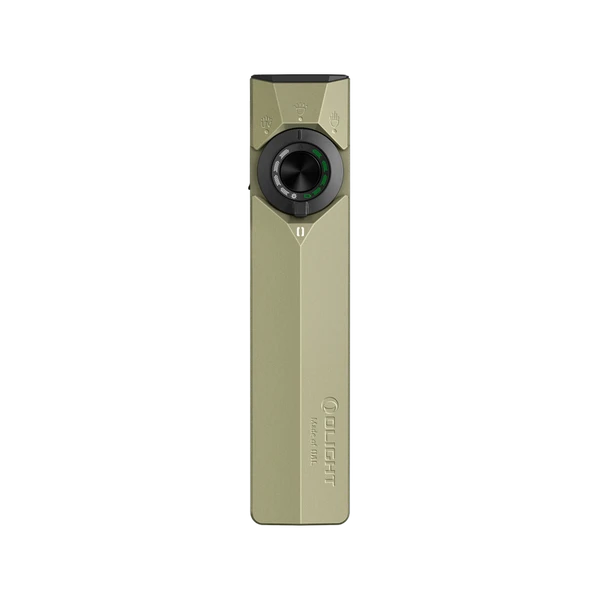 Olight ArkPro Ultra front view with rotary knob and multiple light settings for professional tasks