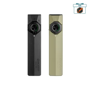 Olight Black Arkfeld Pro EDC Flashlight Front View with Rotary Dial and Indicator Lights for Everyday Carry