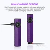 Olight Purple ArkPro Flat EDC Flashlight Showing Dual Charging Options with USB-C and Magnetic Charging Ports