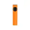 Olight Orange ArkPro LED flashlight with rotating switch and indicator lights for various lighting modes.