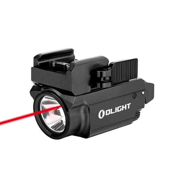 Olight tactical weapon light with red laser beam