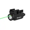 Olight Black Baldr S tactical light with green laser beam, a strobe function for weapon mounting and target acquisition.