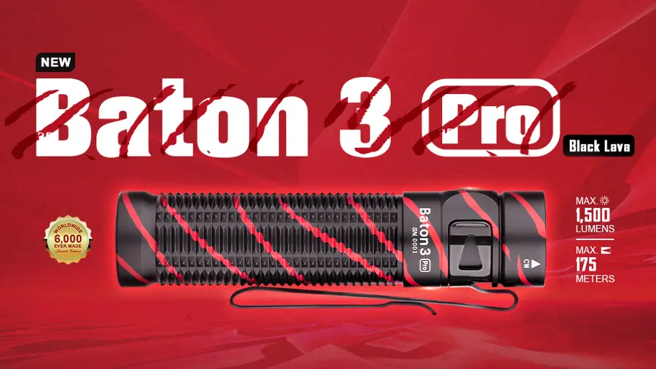 O-Fan Review of Olight LED Torch - Baton 3 Pro Black Lava [GIVEAWAY! ]