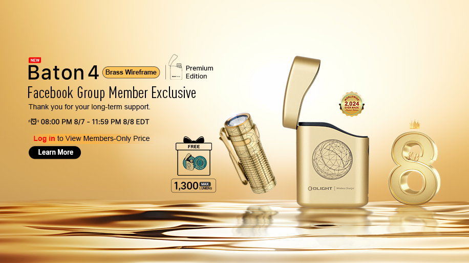 OLIGHT Baton4 Premium Edition 真鍮製 OLIGHT Baton 4 Premium Brass Wireframe – Nealsgadgets
