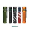 Baton Ultra LED flashlight with knurled body and side switch, available in desert tan color