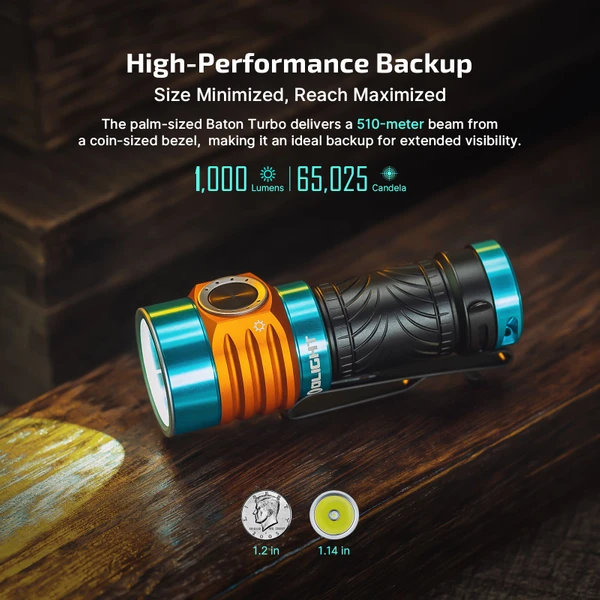 olight Baton Turbo オレンジ Olight Baton Turbo - Orange - Cool White - DLT Trading