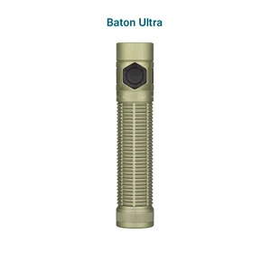Baton Ultra military green flashlight, robust, durable, and reliable for outdoor adventures and tactical use