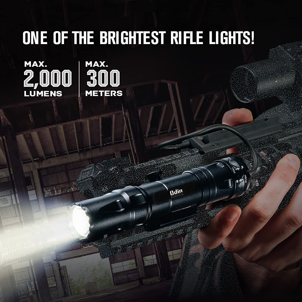 Odin Tactical Light 2000 Lumens Rifle Weapon Mounted Flashlight