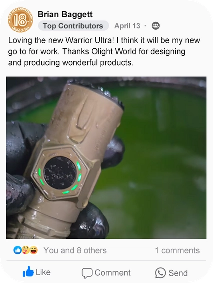 Warrior Ultra Tactical Flashlight 2500 Lumens O-Aluminum Light