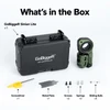 GoBiggeR Sinian Lite package contents including carrying case, green fidget toy, screwdriver, metal plate, and spare parts