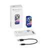 Olight Blue Oclip Pro S Clip-on Light, American flag design, with User Manual and Charging Cable for versatile illumination.