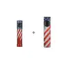 Olight Patriotic USA Flag ArkPro and Baton Flashlight Bundle with Textured Grip and Laser UV Modes for Outdoor EDC