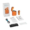 en
Olight Orange Perun 3 Mini right-angle flashlight with charging case, headlamp strap, and accessories, for hands-free illumination