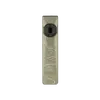 Olight Olive Drab Green Arkfeld Ultra Flat EDC Flashlight Front View with Topography Map Pattern and Selector Dial