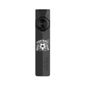 Olight Black ArkPro Ultra Flat EDC Flashlight Front View with Custom Football Graphic for Daily Carry