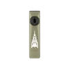 Olight Olive Green Arkfeld Ultra Flat Flashlight Front View with Liberty Bell Engraving for Everyday Carry