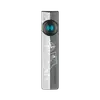 Olight Silver ArkPro Flat EDC Flashlight Front View with Map and Compass Engraving for Outdoor Adventure and Everyday Carry