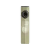 Olight Olive Green ArkPro Ultra Flat Flashlight with American Flag and Cross Design Front View for Tactical EDC Use