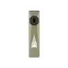 Olight Olive Green Arkfeld Ultra Flat Flashlight Front View with Liberty Bell Engraving for Everyday Carry