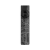 Olight Black ArkPro Ultra Flashlight Front View with Topographic Map Pattern and Laser UV EDC Light for Outdoor Gear