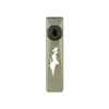 Olight Olive Green Arkfeld Ultra Flat Flashlight Front View with Witch Laser Engraving for EDC and Halloween Gift