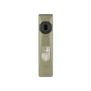 Olight Arkfeld Ultra Flashlight in Military Green with American Flag Design, Ideal for Everyday Carry and Tactical Use