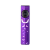 Olight Purple ArkPro Flat Flashlight Front View with Halloween Bat Pattern and UV Laser Pointer for Everyday Carry