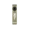 Olight Olive Green Arkfeld Ultra Flat Flashlight Front View with Eagle Flag Engraving for Tactical EDC Use