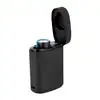 Olight Black Baton 3 Premium Edition Portable Charger Open View with Blue Accents for Flashlight Recharging