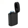 Olight Black Baton 3 Premium Edition Portable Charger Open View with Blue Accents for Flashlight Recharging